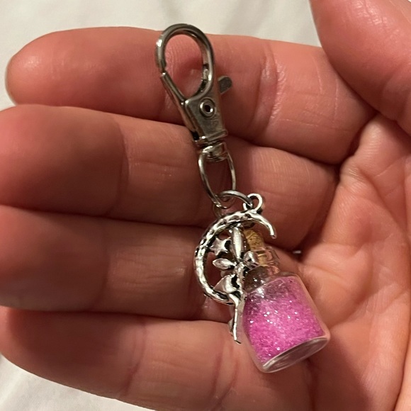 Handcrafted Pixie Dust Bottle Bag Charm/Keychain - Picture 2 of 3